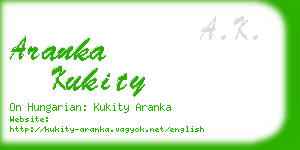 aranka kukity business card